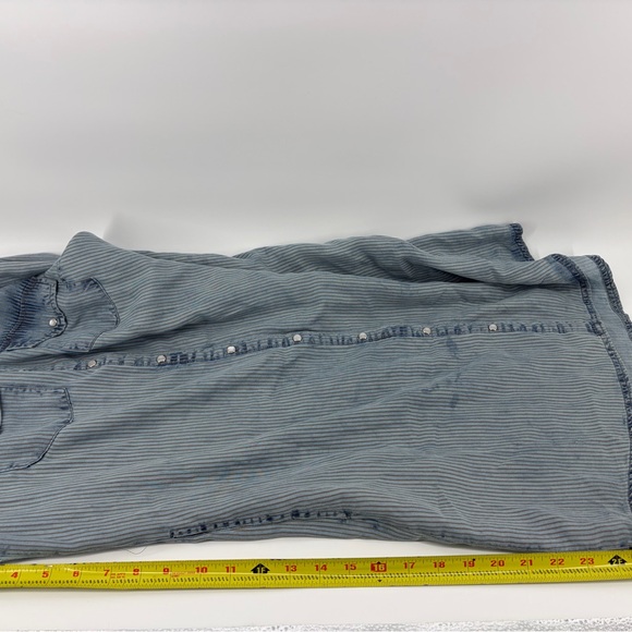 KUT from the Kloth Denim Stripe Chambray Shirt Dress Women's Size M - Picture 6 of 6